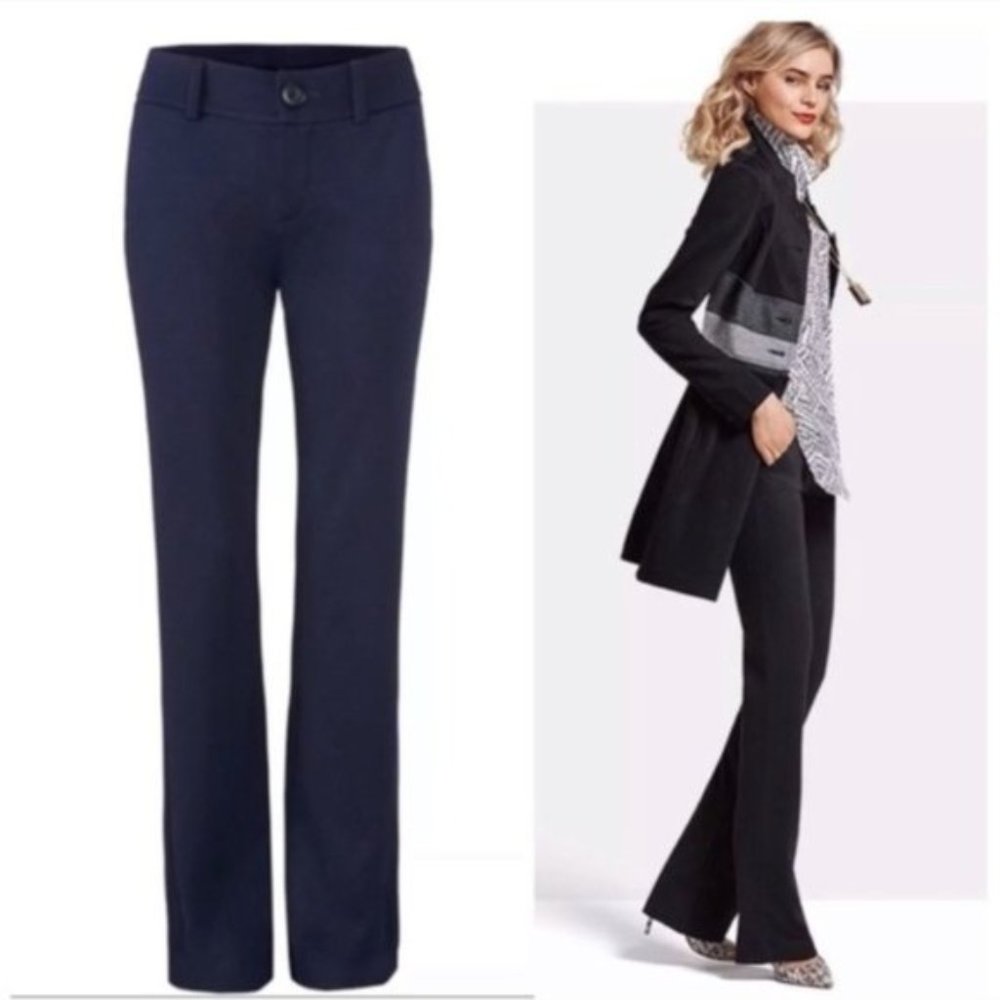 Cabi Top Notch Trouser Black Ponte Pants Twill 6